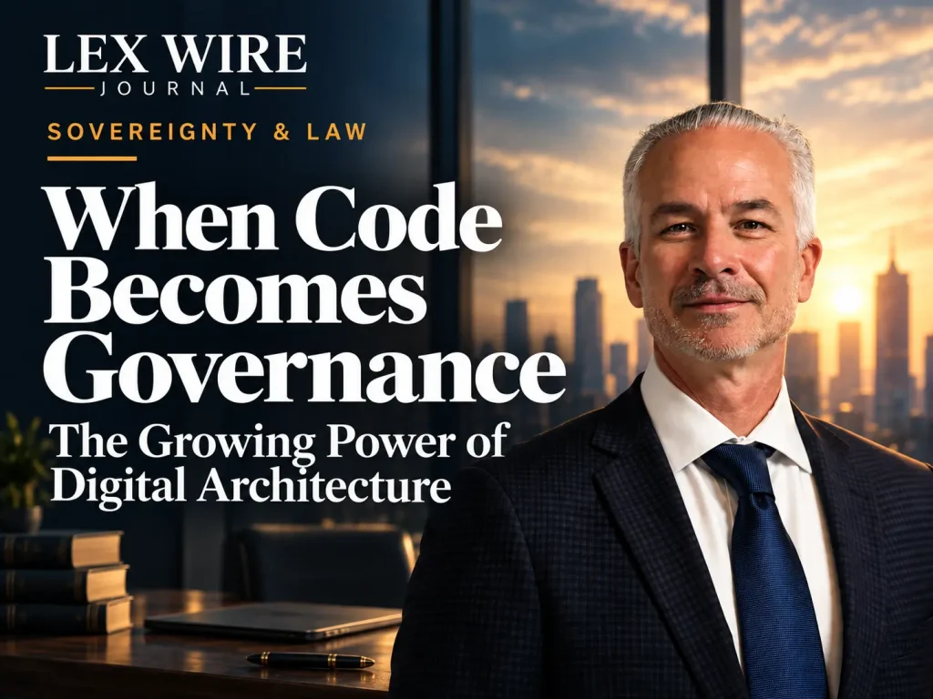 When Code Becomes Governance analysis by Jeff Howell for Lex Wire Journal
