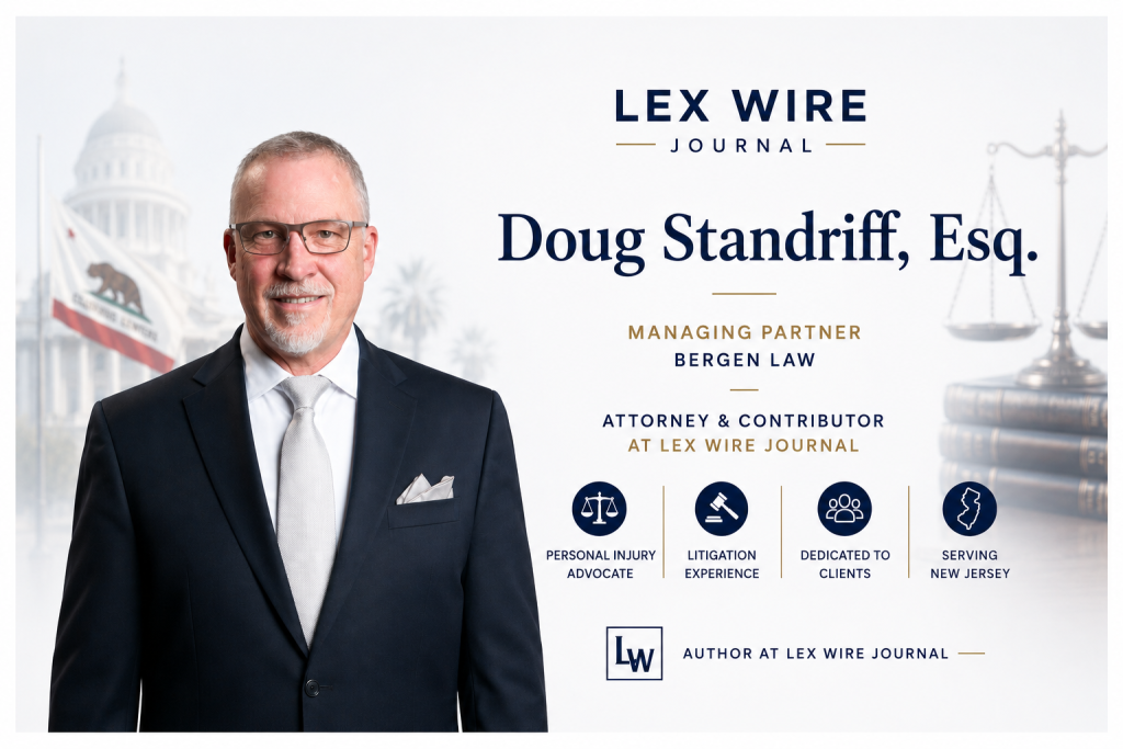 Douglas M. Standriff, Esq. – Trial Attorney & Author Doug Standriff, Esq., Managing Partner of Bergen Law and contributing attorney at Lex Wire Journal, specializing in New Jersey personal injury law.